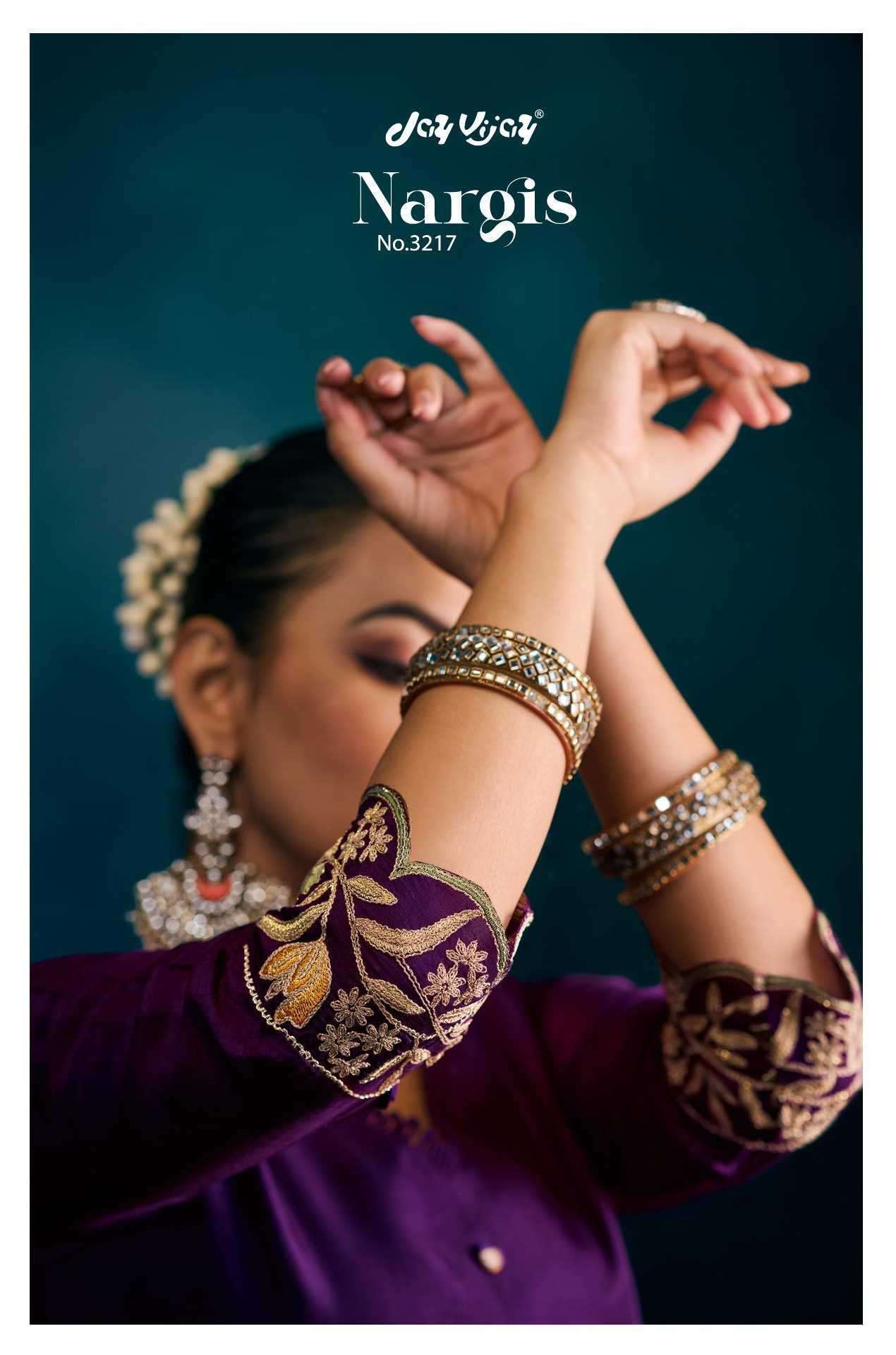 JAY VIJAY NARGIS 3217 FANCY DESIGNER SILK SUIT CATALOG EXPORTER 2024