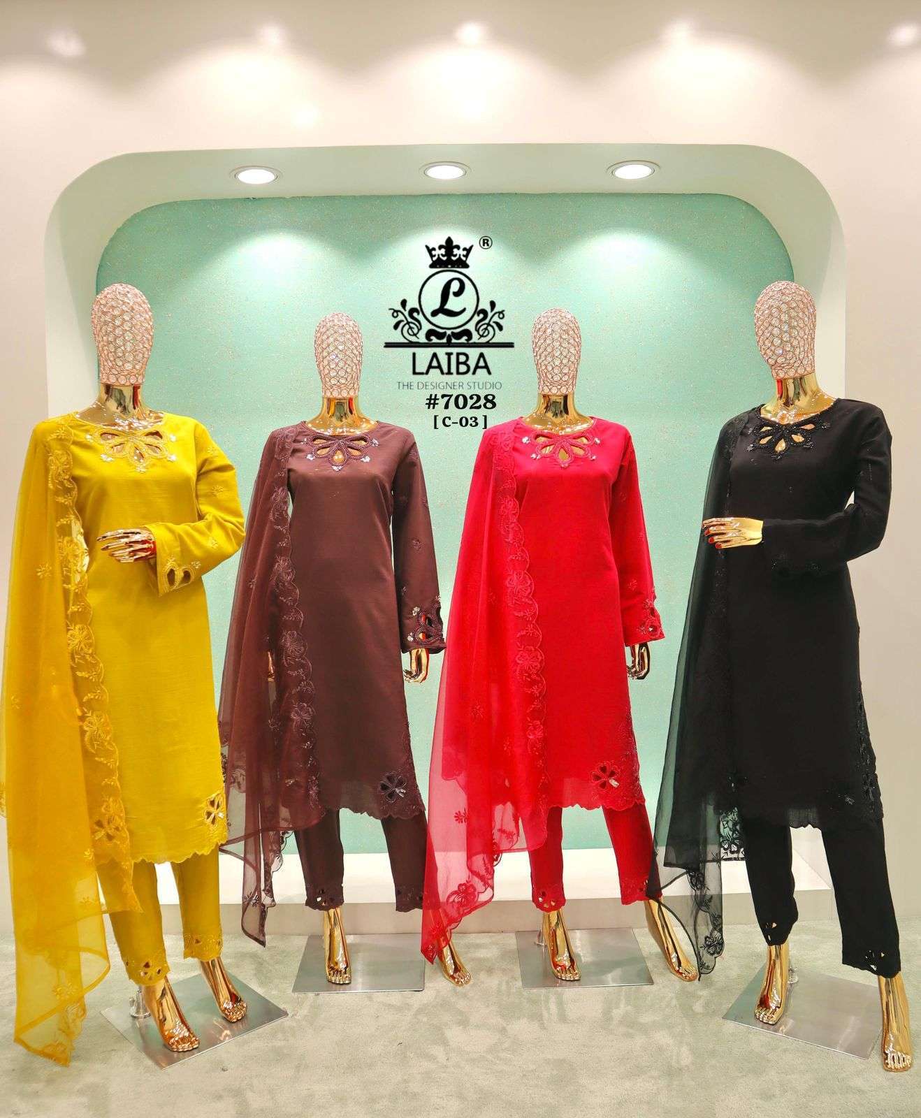 LAIBA 7080 DESIGNER KURI PANT DUPATTA SET PAKISTANI WHOLESALER 