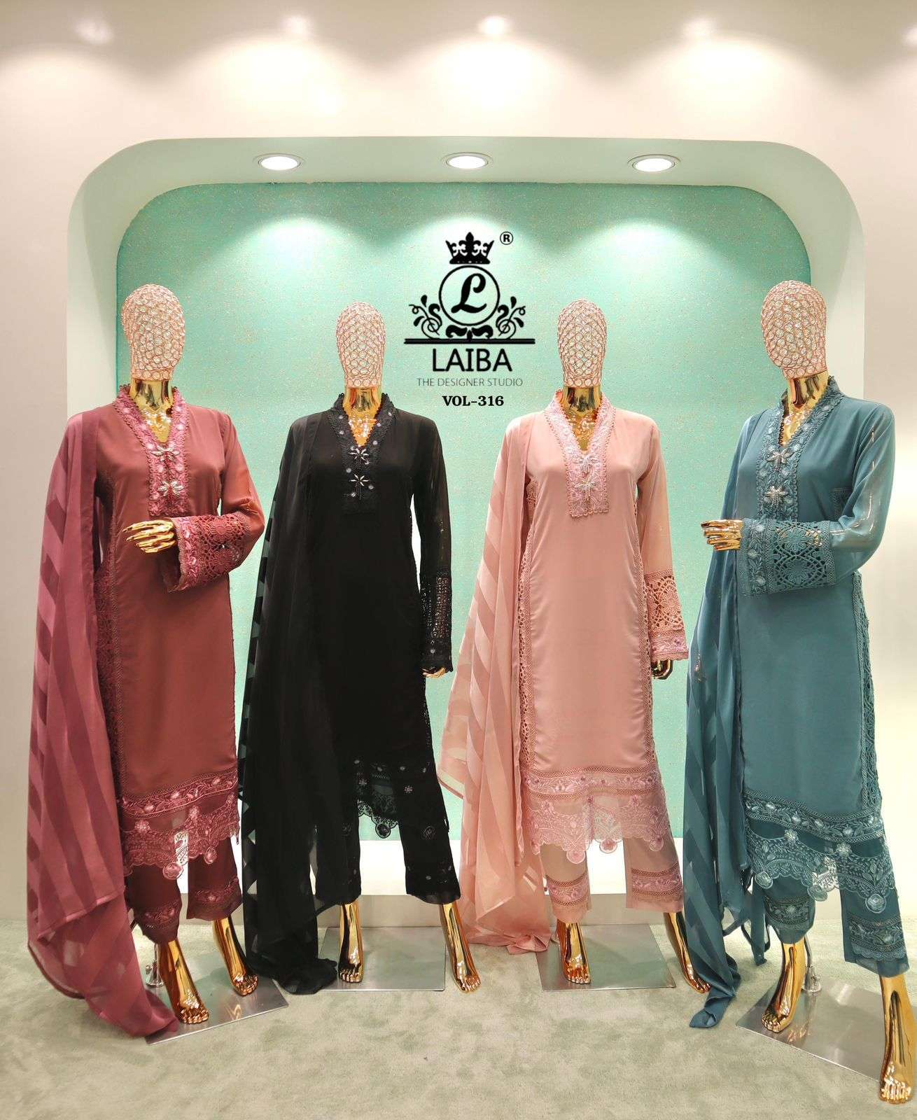 LAIBA AM VOL 316 READYMADE PAKISTANI SUIT CATALOG WHOLESALE PRICE 