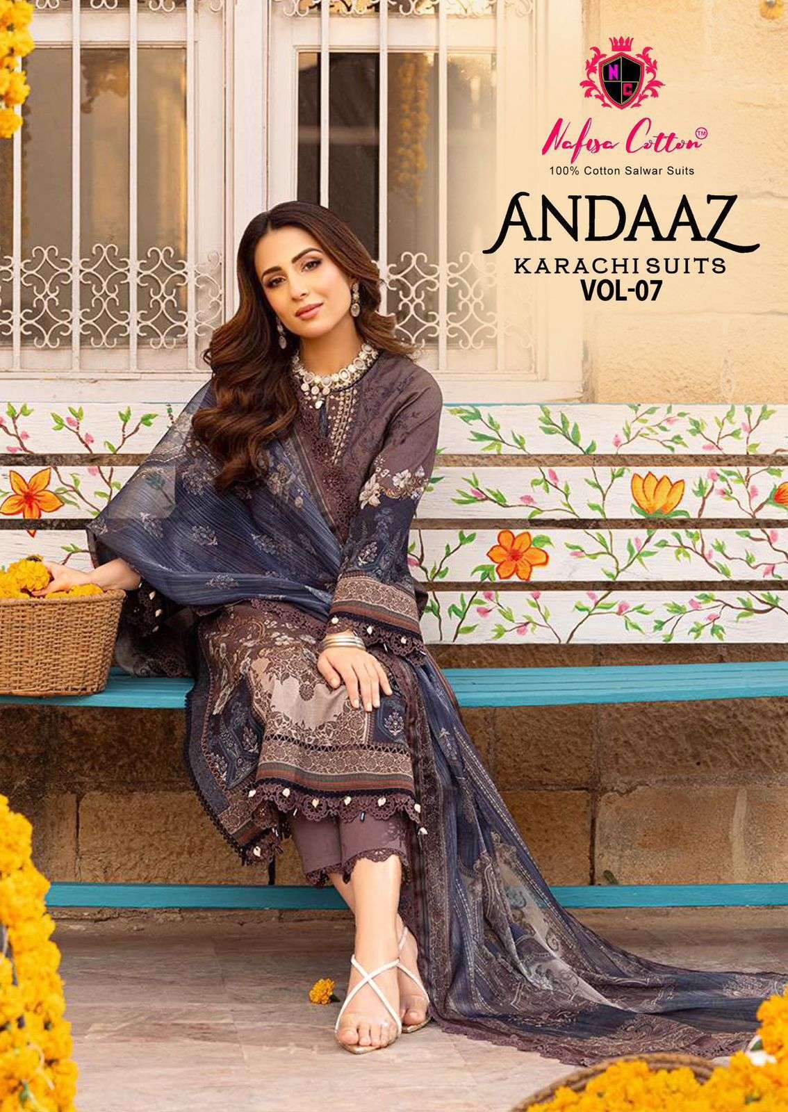 NAFISA COTTON ANDAAZ VOL 7 PURE SOFT COTTON DRESS WHOLESALE PRICE 