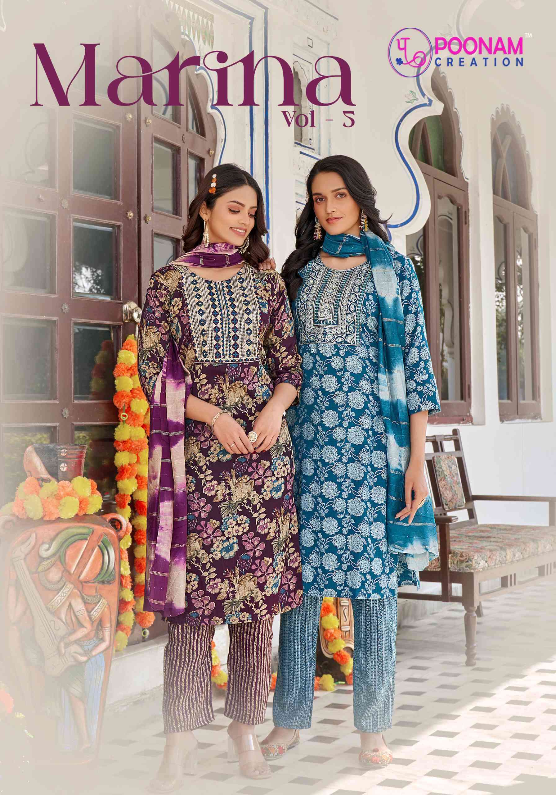 POONAM MARINA VOL 5 READYMADE 3 PIECE PAIR CATALOG SUPPLIER 