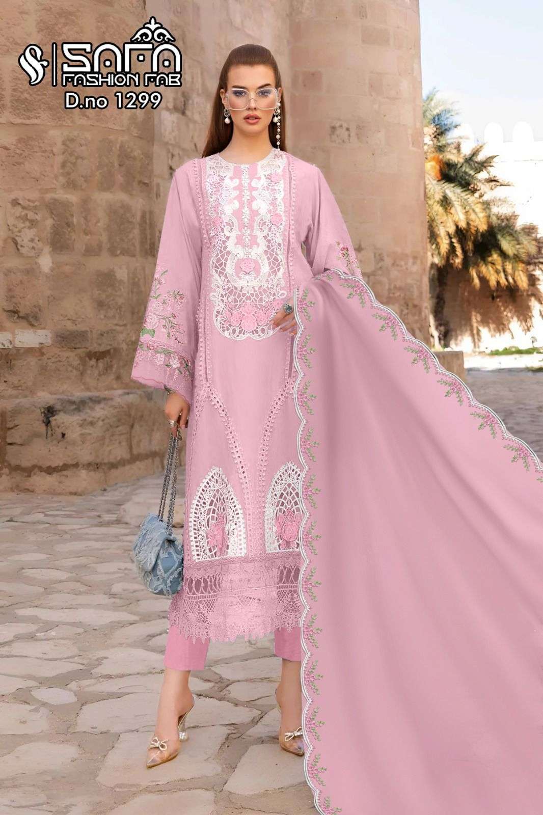 SAFA FASHION 1299 PAKISTANI READY MADE DRESS COLLECTION WHOLESALE PRICE 