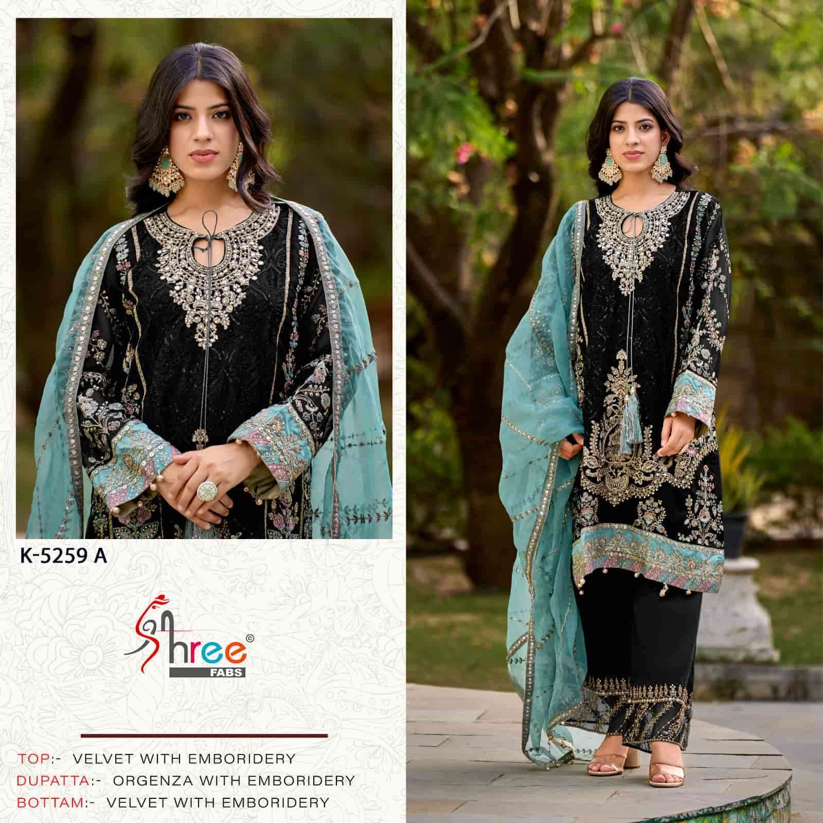 SHREE FAB K 5259 COLORS PAKISTANI STYLE HEAVY WINTER DRESS COLLECTION BEST RATE 