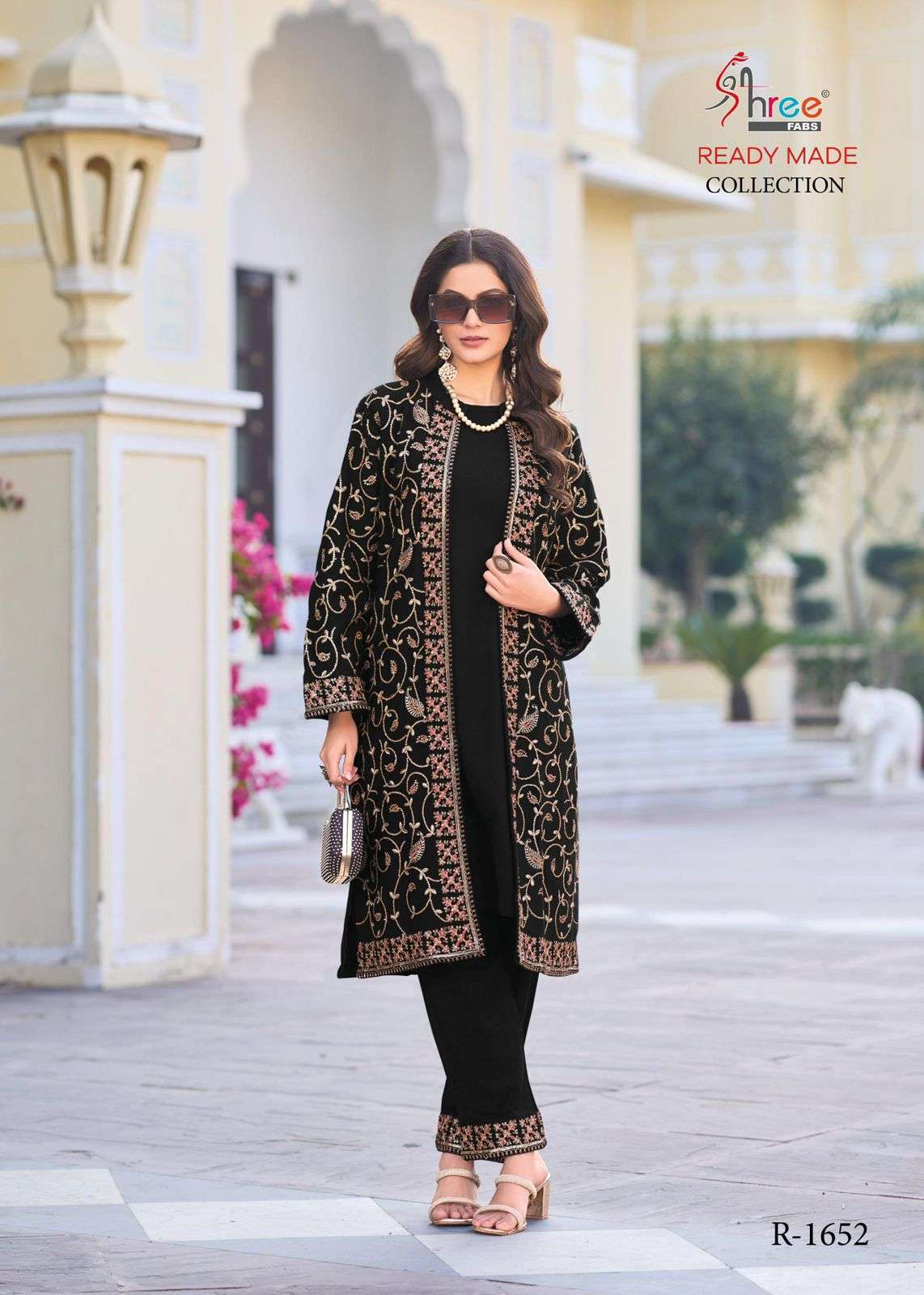 SHREE FAB R 1652 COLORS WINTER WEAR PAKISTANI SHRUG STYLE CORD SET WHOLESALER