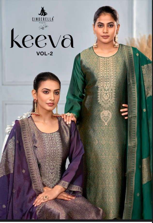 CINDERELLA KEEVA VOL 2 BANGLORY JACQUARD SILK PARTYWEAR SUIT CATALOG DEALER 2025