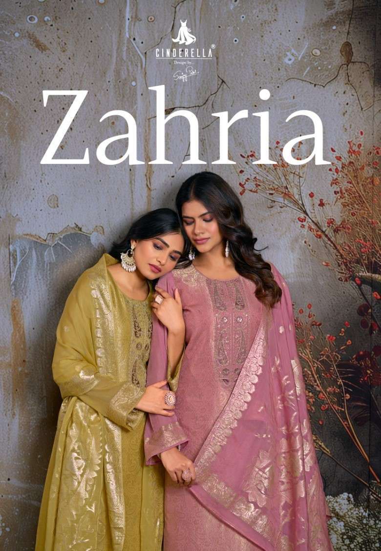 CINDERELLA ZAHIRA LATEST DESIGNER JACQUARD SUIT COLLECITON BEST RATE DEALER 2025