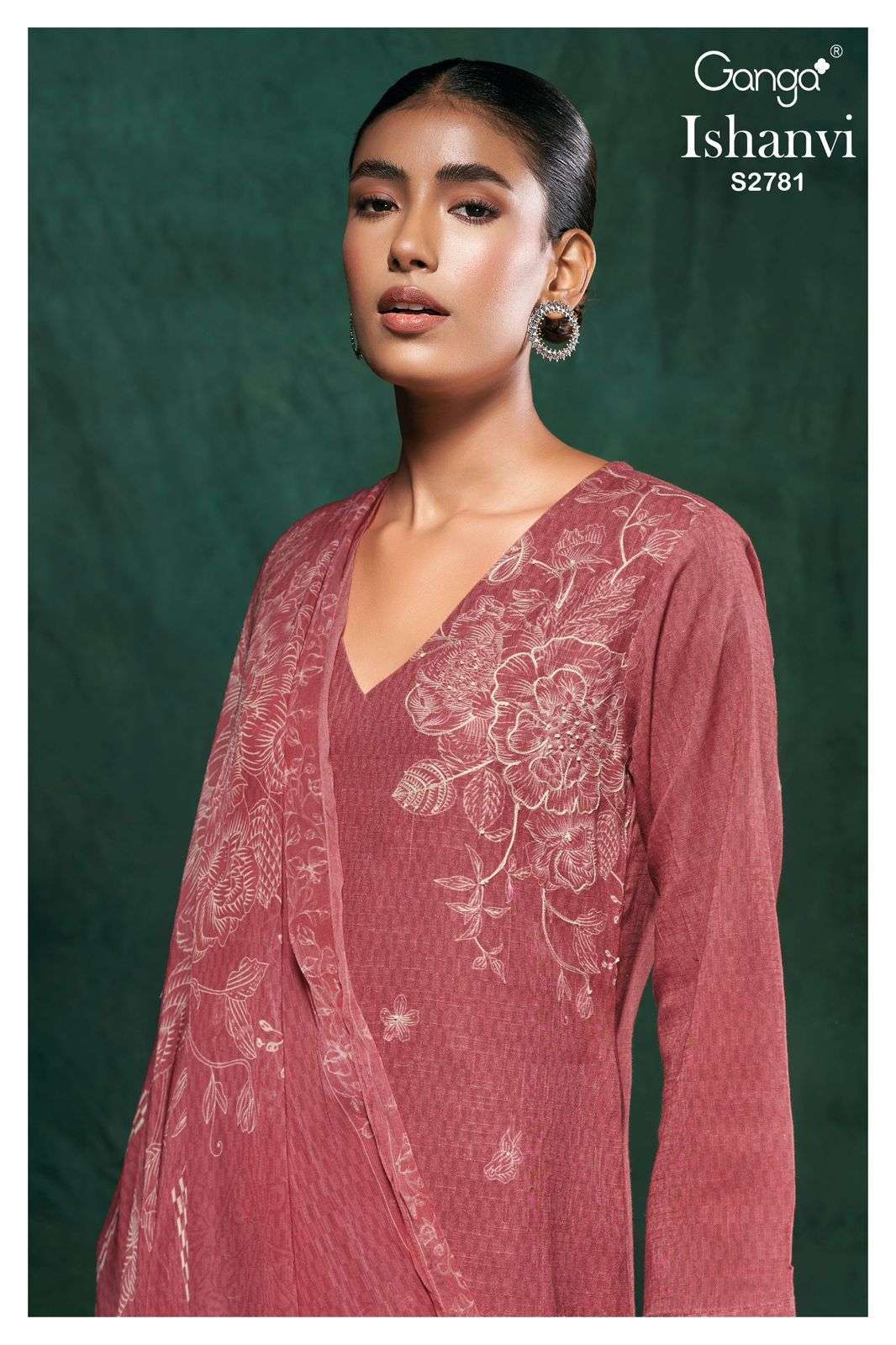 GANGA FASHION ISHANVI 2781 FANCY LINEN COTTON SUIT CATALOG 2025