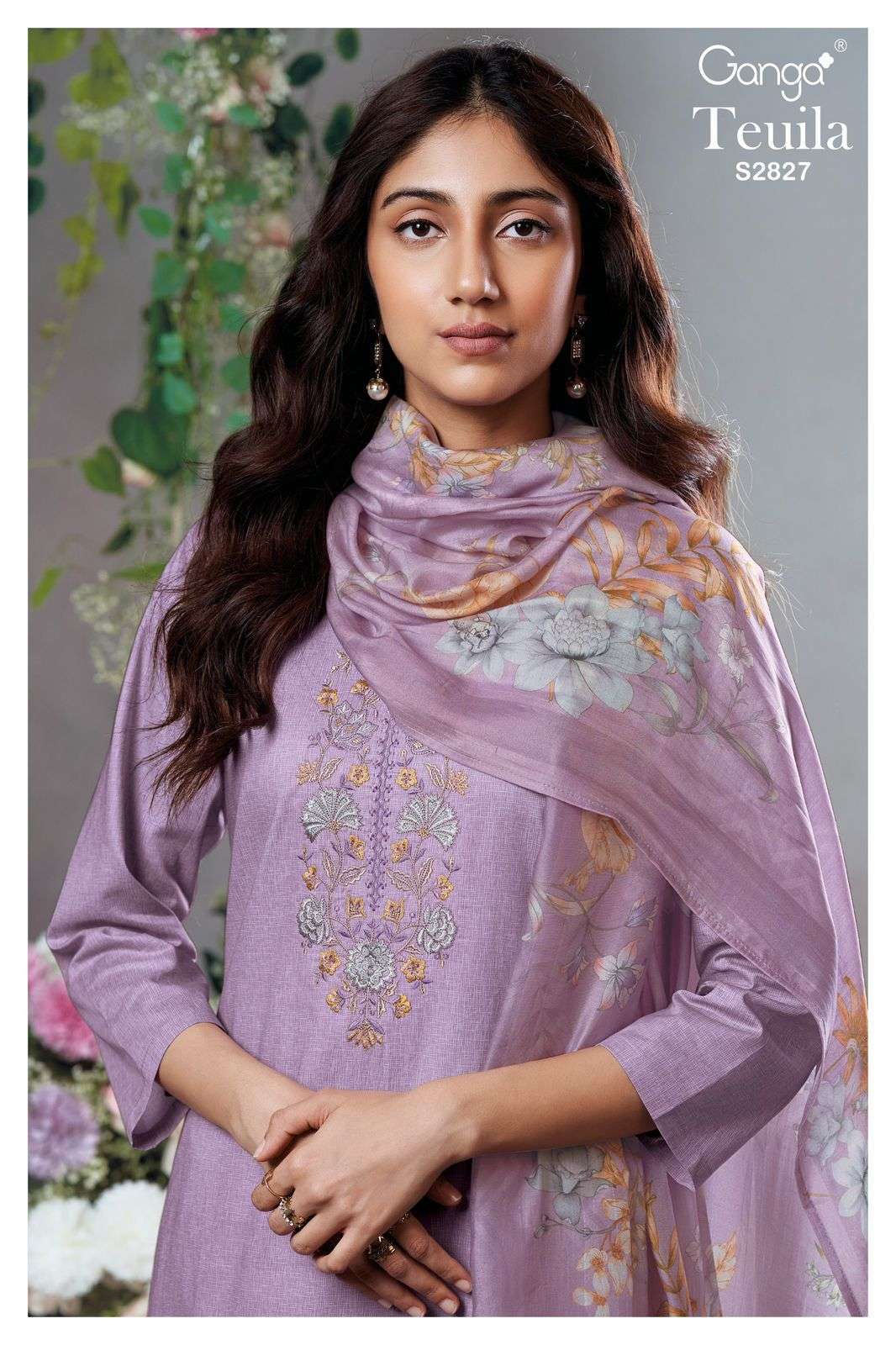 GANGA FASHION TEUILA 2827 COTTON LADIES SUIT COLLCTION BEST RATE DEALER 2025