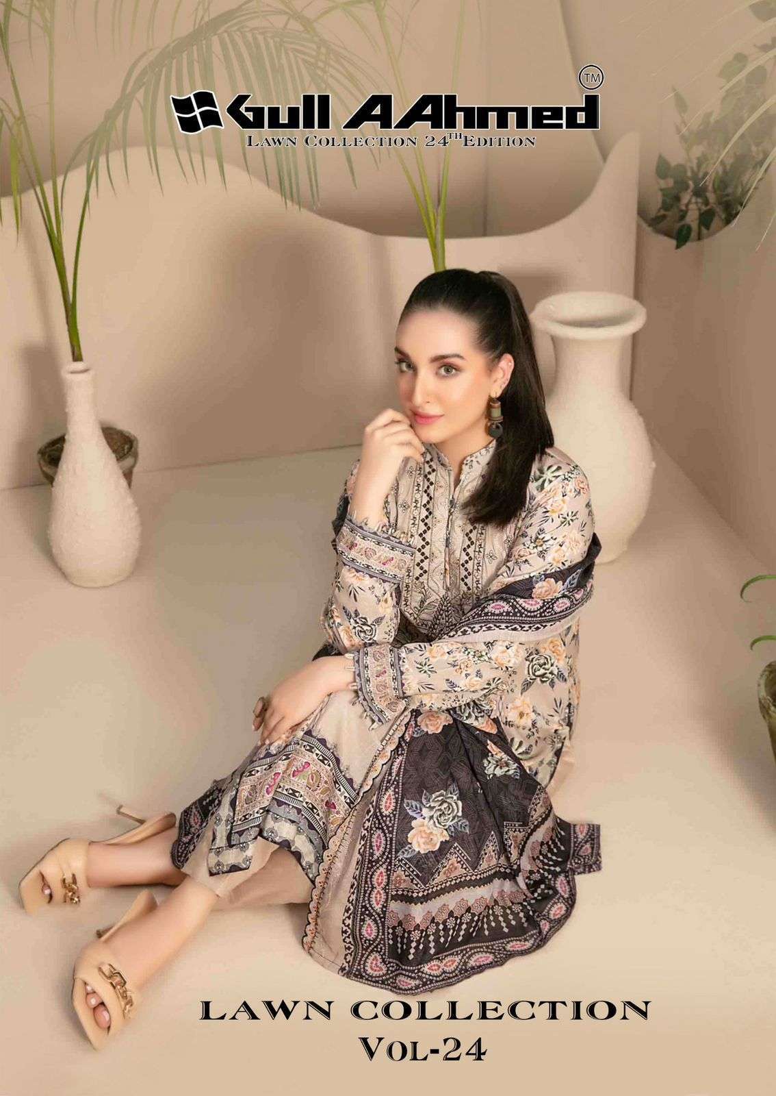 GUL AHMED LAWN COLLECTION VOL 24 KARACHI COTTON LADIES SUIT EXPORTER 2025