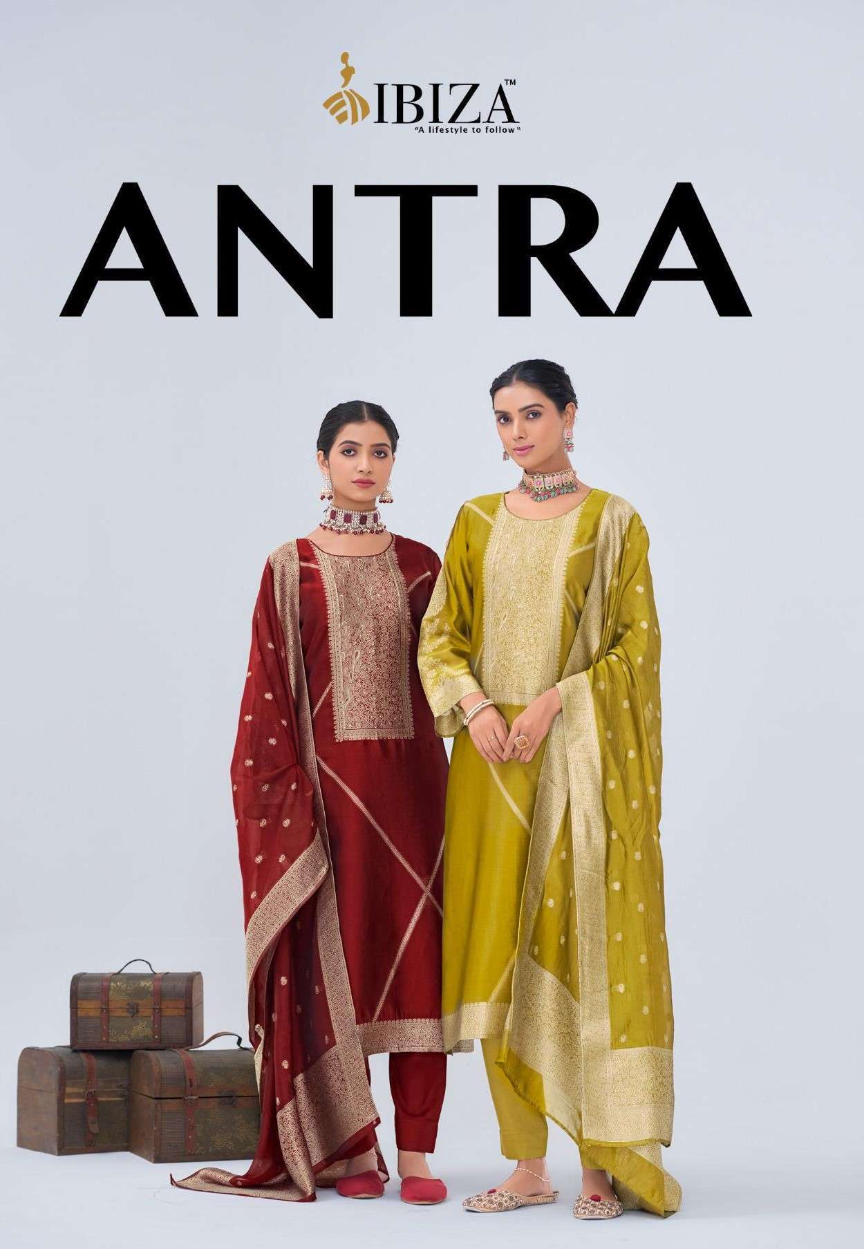 IBIZA LIFESTYLE ANTRA BANGLORY SILK JACQUARD PARTYWEAR SALWER SUIT EXPORTER 2025