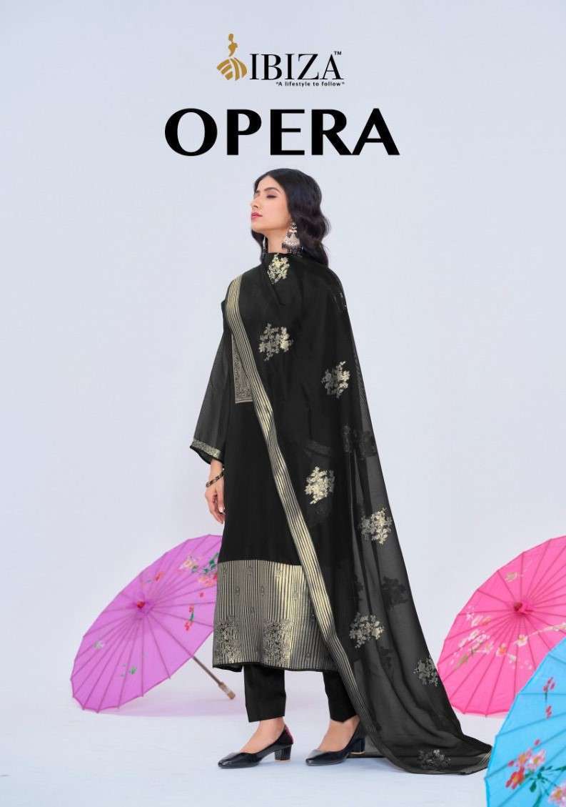 IBIZA LIFESTYLE OPERA BANGLORY SILK JACQUARD HANDWORK SALWER KAMEEZ WHOLESALER 2025