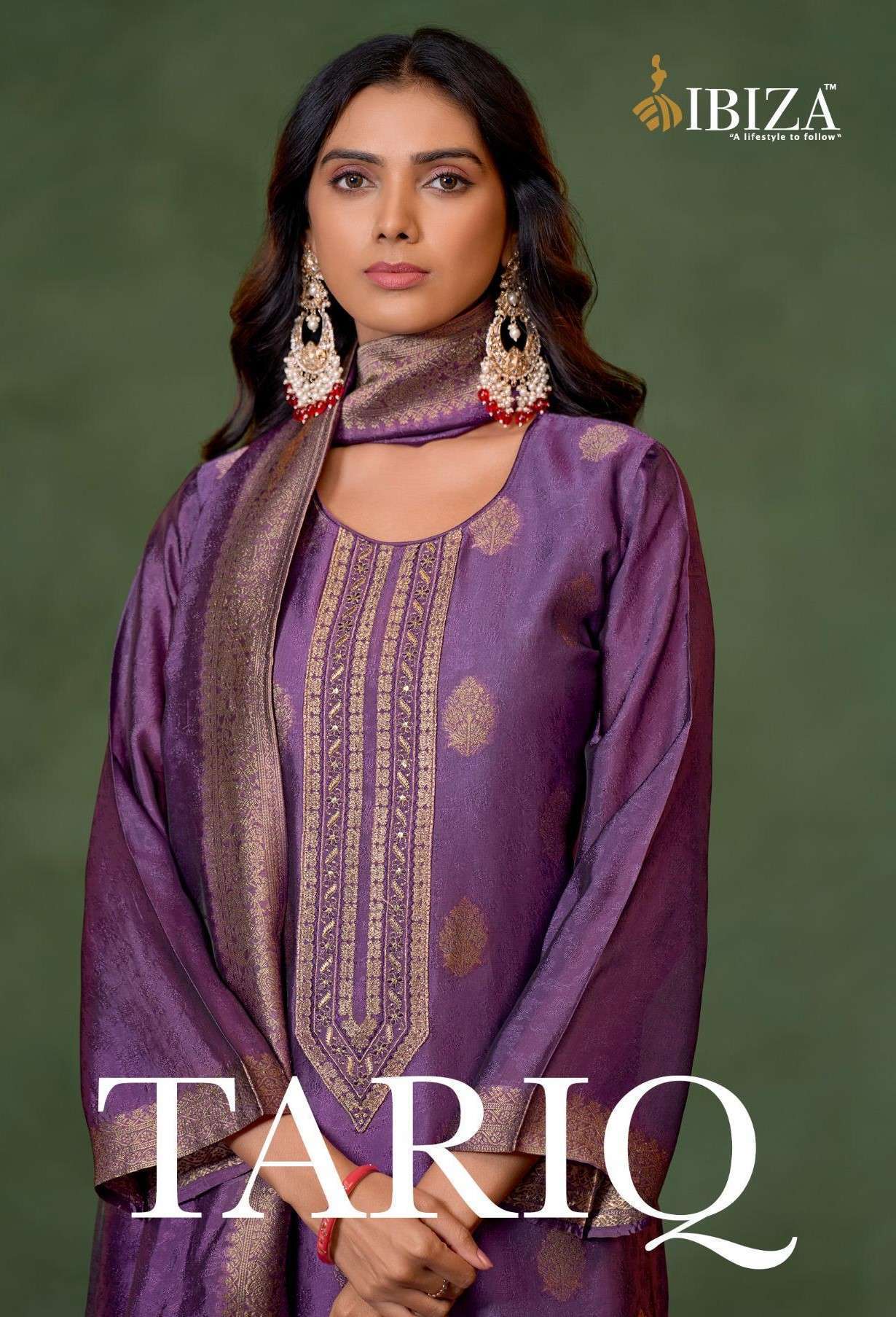 IBIZA LIFESTYLE TARIQ BANGLORY SILK JACQUARD PARTY WEAR LADIES SUIT WHOLESALER 2025