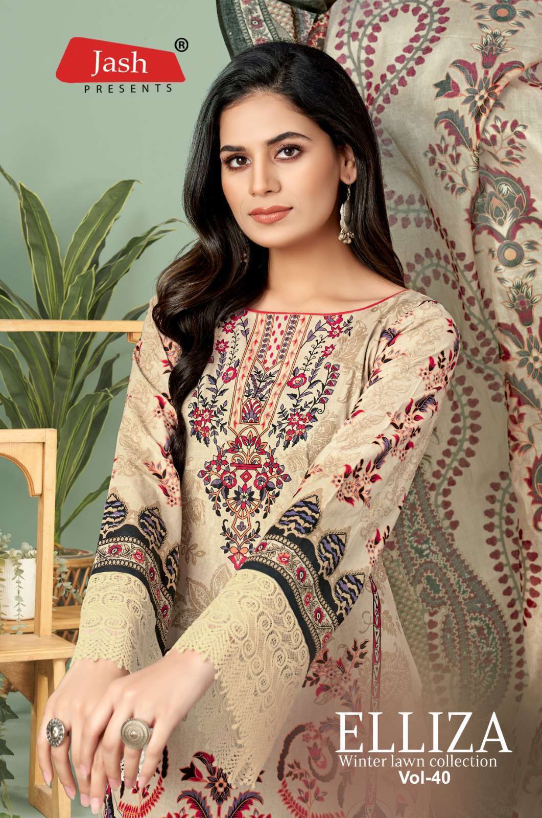 JASH ELLIZA VOL 40 PRINTED COTTON UNSTITCH SUIT COLLECTION BEST RATE 