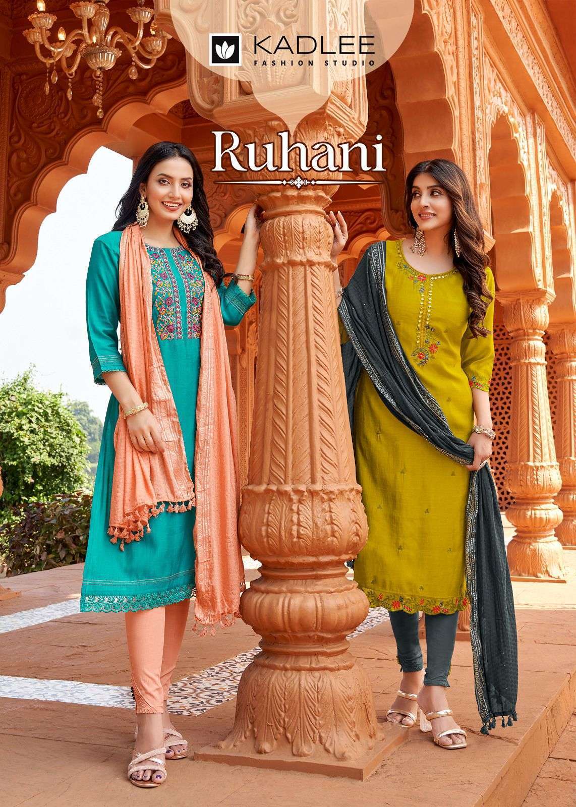 KADLEE RUHANI VISCOSE FANCY READYMADE TOP BOTTOM WITH DUPATTA SET COLLECTION