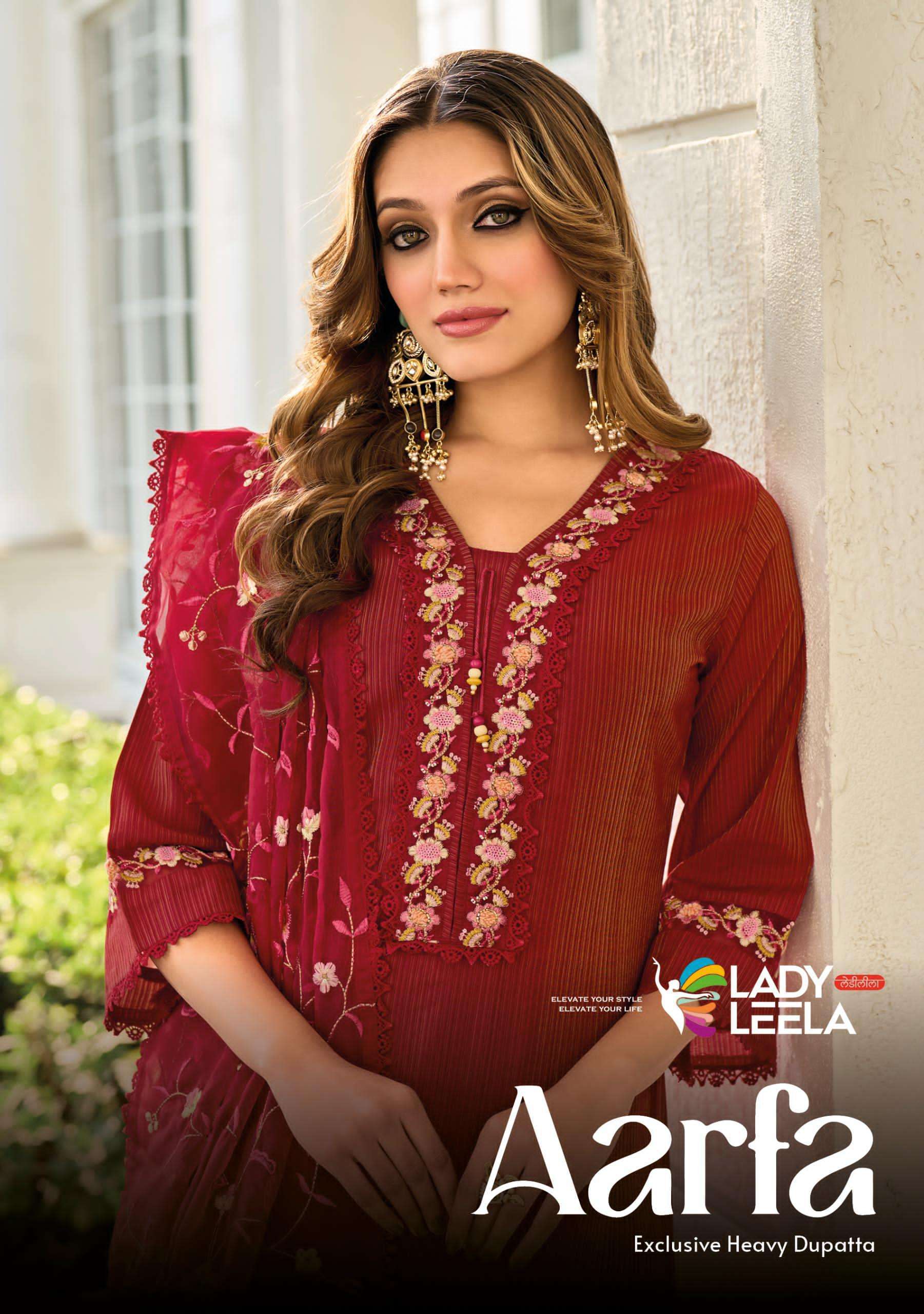 LADY LEELA AARFA PREMIUM DESIGNER READYMADE 3 PIECE SET COLLECTION BEST RATE DEALER 2025