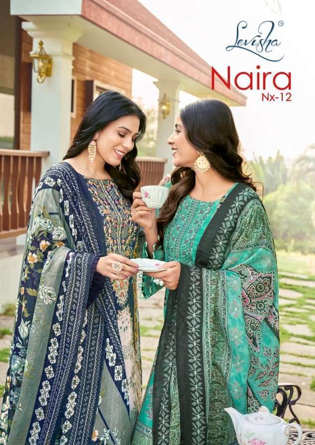 LEVISHA NAIRA NX VOL 12 PAKISTANI PRINT COTTON DRESS CATALOG BEST RATE DEALER 