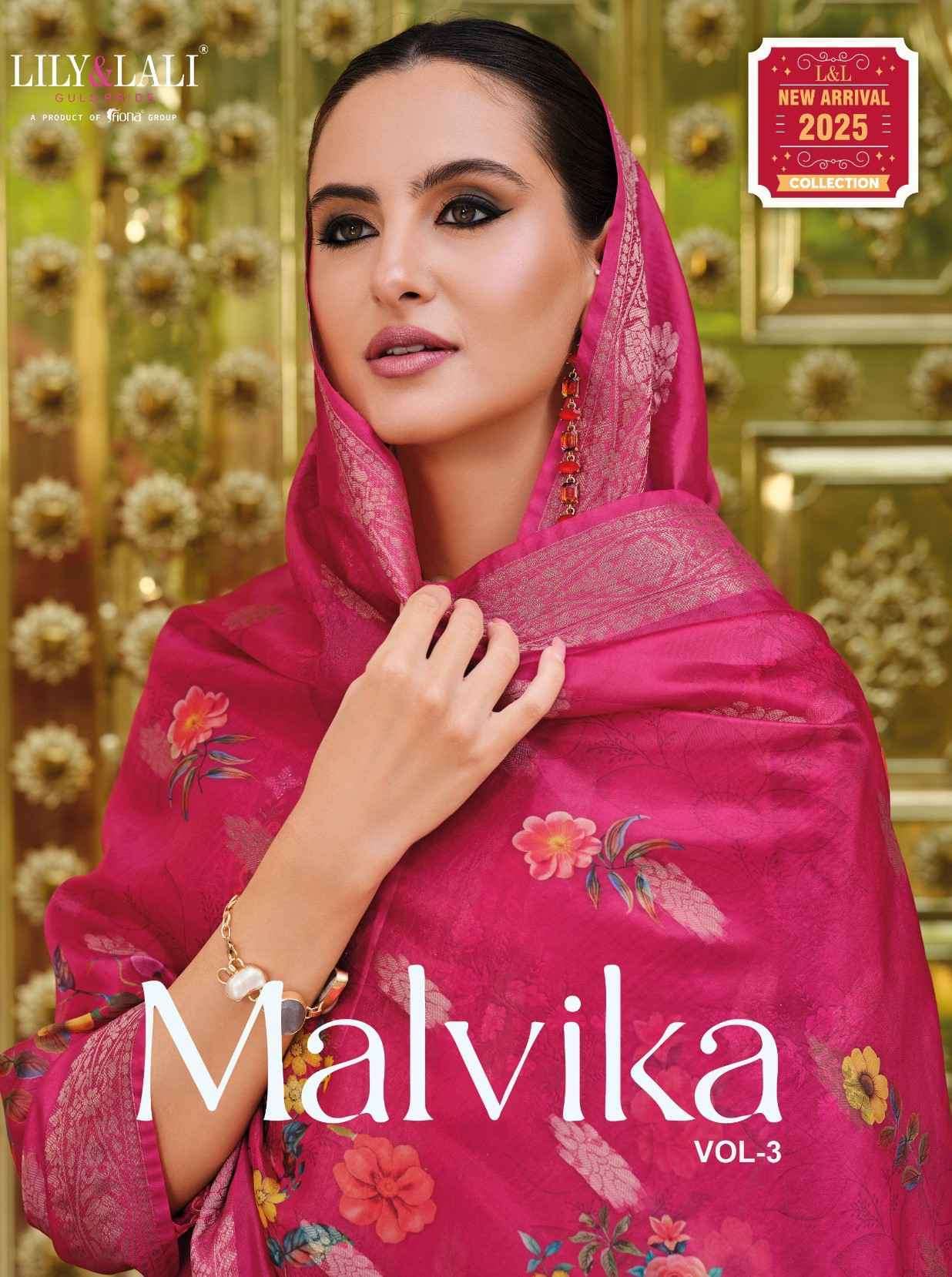 LILY AND LALI MALVIKA VOL 3 VISCOSE FABRIC READYMADE COLLECTION 3 PIECE TOP BOTTOM WITH DUPATTA WHOLESALE PRICE SUPPLIER