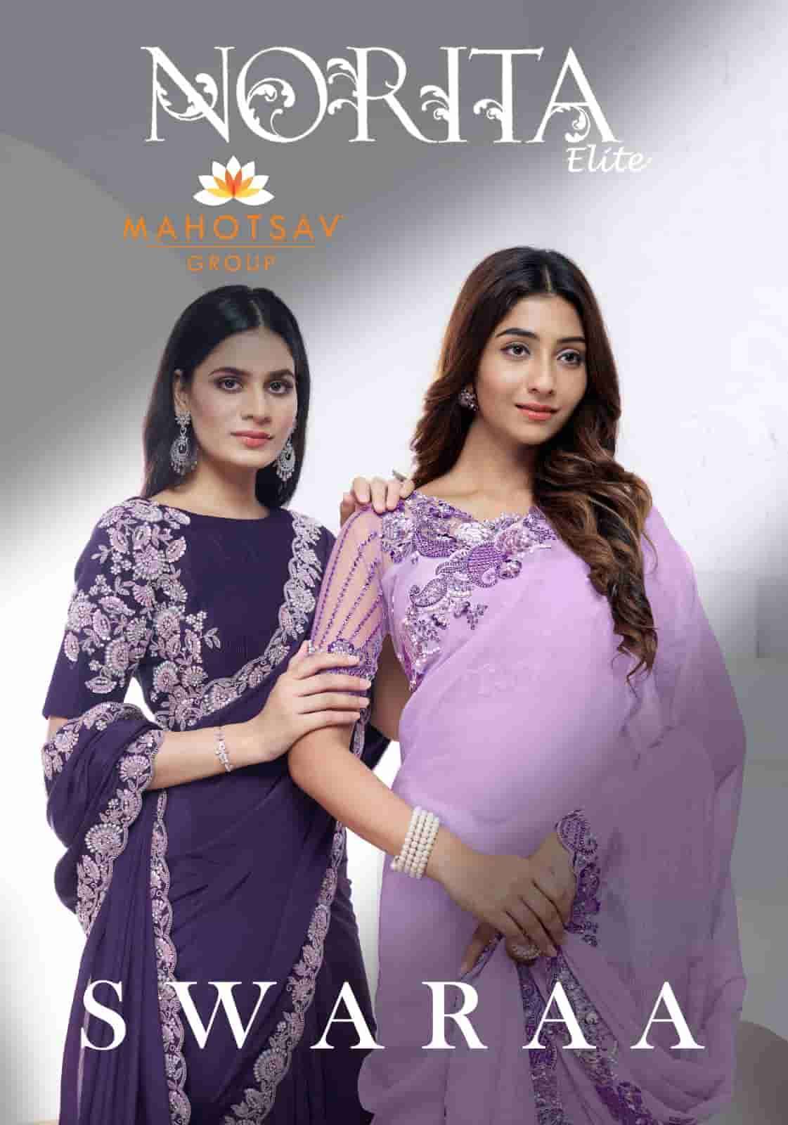 MAHOTSAV NORITA SWARAA 44001 TO 44018 PARTYWEAR SILK SAREE COLLECTION WHOLESALER 