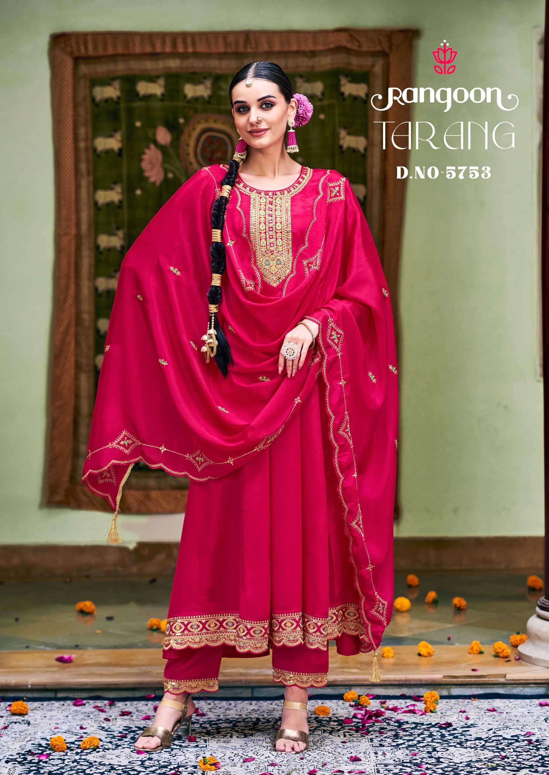 RANGOON TARANG ANARKALI STYLE 3 PIECE SUIT CATALOG SUPPLIER 2025