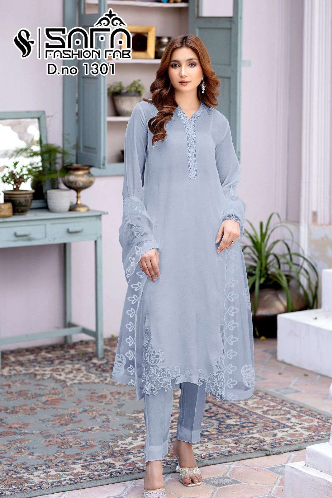 SAFA FASHION FAB 1301 DESIGNER GEORGETTE 3 PIECE SUIT WHOLESALER 2025