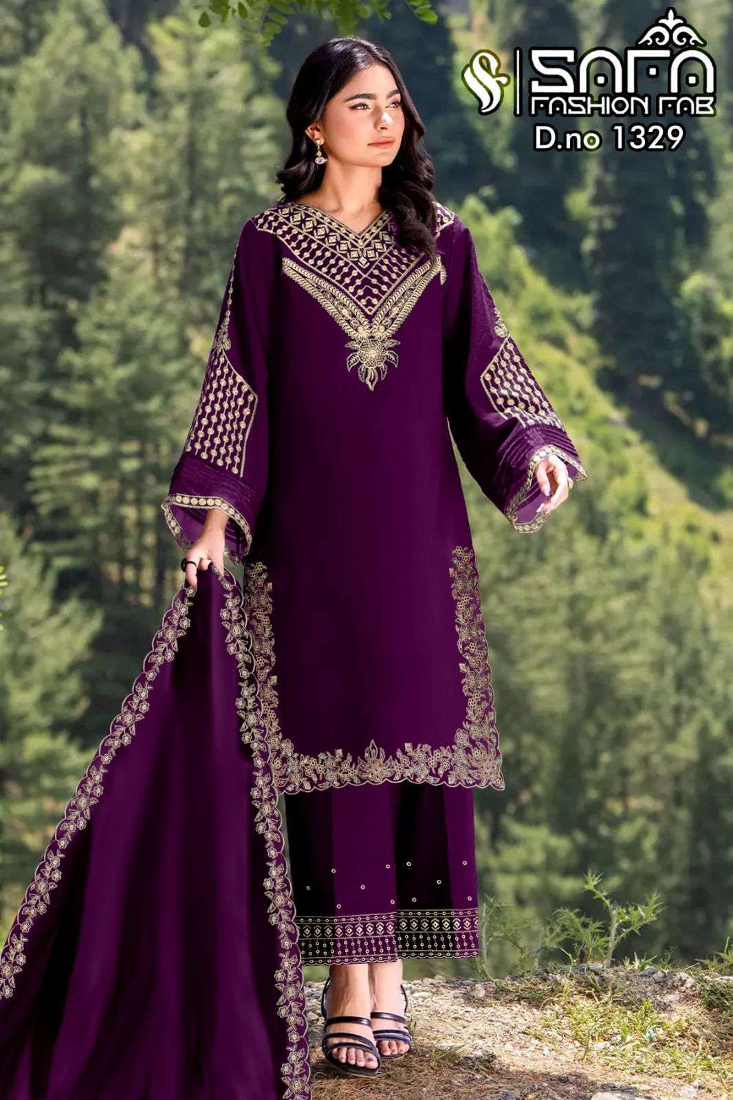 SAFA FASHION FAB 1329 DESIGNER GEORGETTE SUIT PAKISTANI CONCEPT 2025