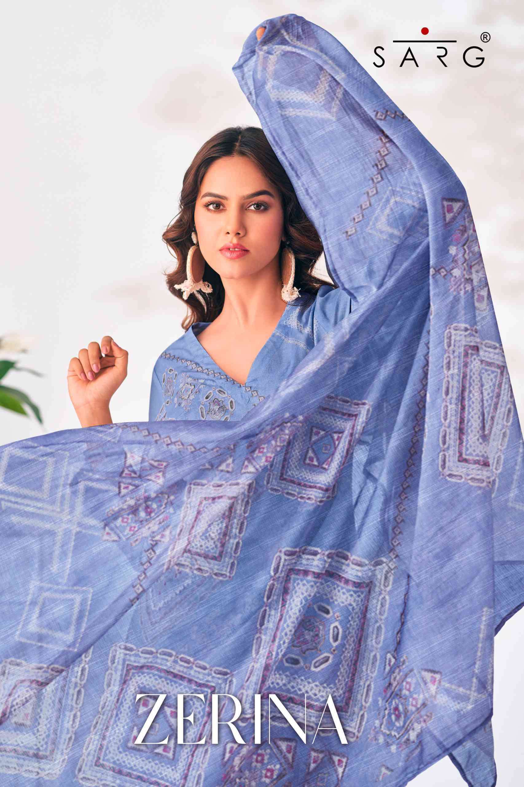SARG ZERINA FANCY HANDWORK COTTON SUIT LATEST CATALOG DEALER 2025