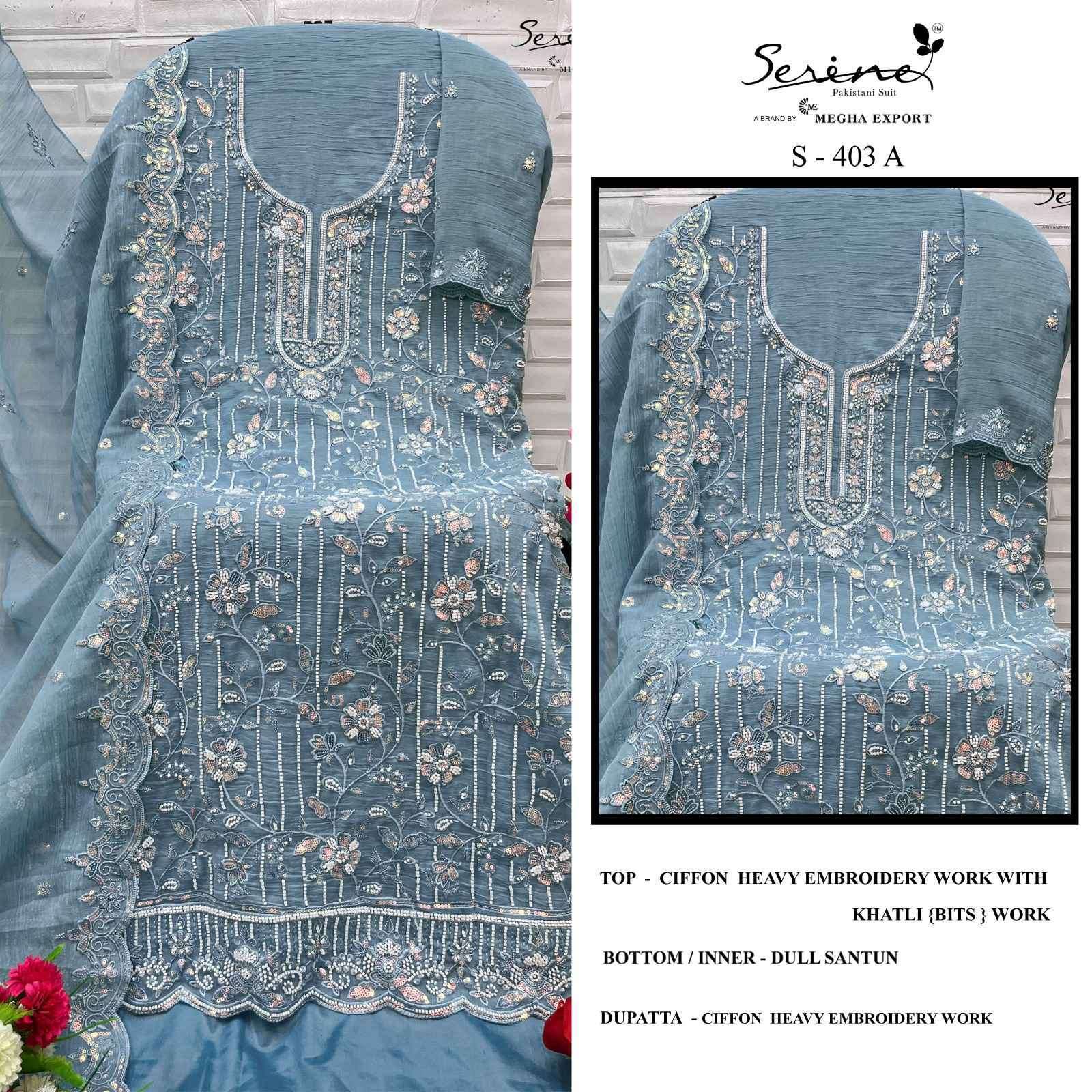 SERENE S 403 COLORS DESIGNER WORK PAKISTANI SUIT CATALOG EXPORTER 2025