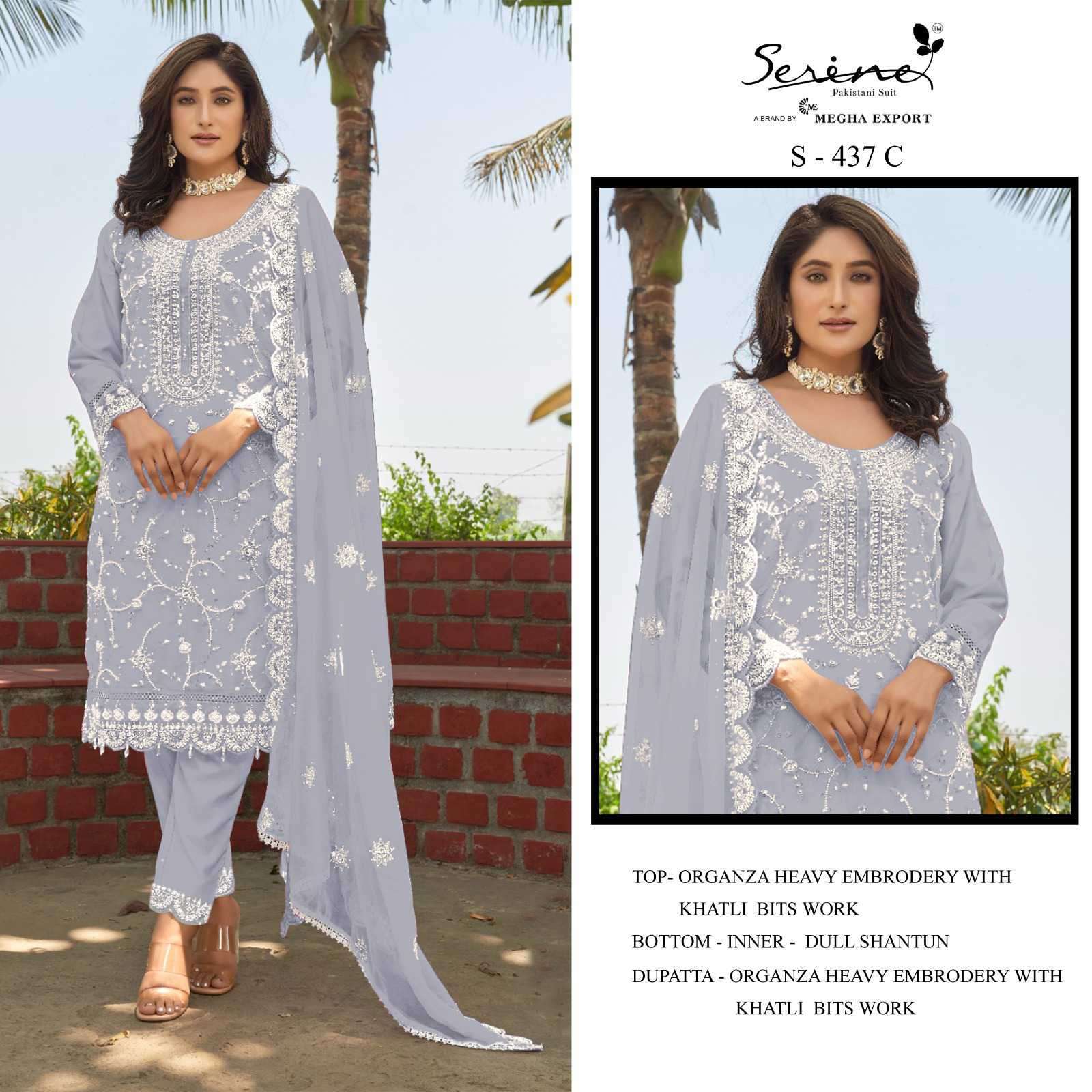 SERENE S 437 COLORS HEAVY EMBROIDERY PAKISTANI SUIT CATALOG EXPORTER 2025