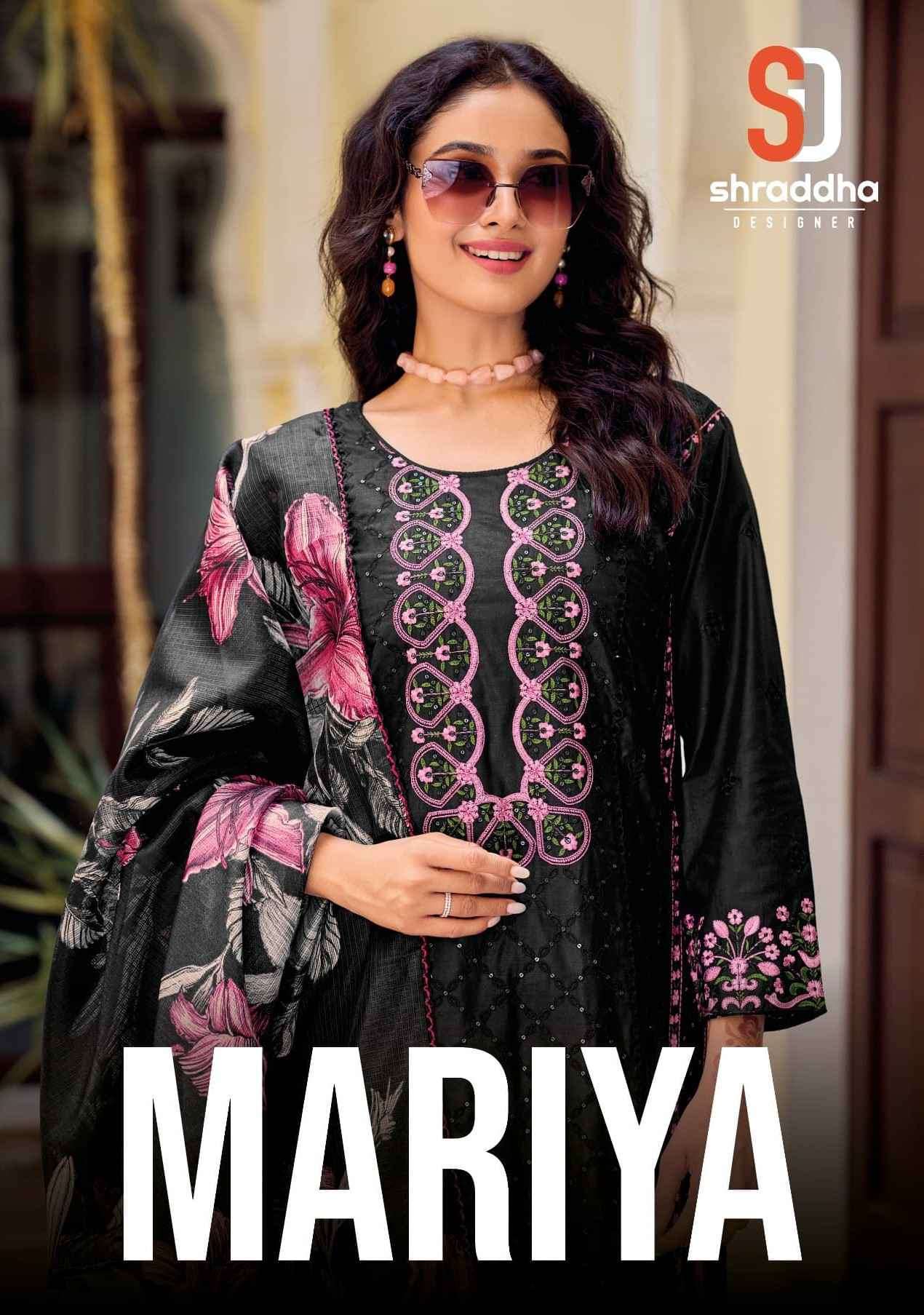 SHRADDHA MARIYA FANCY EMBROIDERED COTTON LADIES SUIT NEW DESIGN 2025