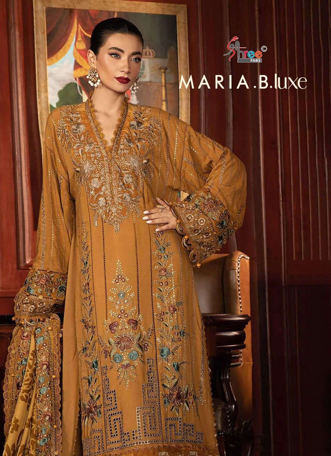 SHREE FAB MARIA B LUXE FANCY PAKISTANI SUIT CATALOG WHOLESALER 2025