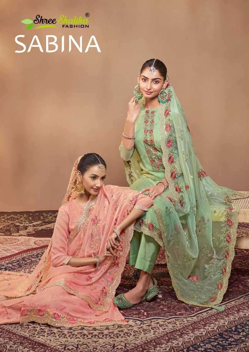 SHREE SHALIKA SABINA SOFT ORGANZA PARTYWEAR SALWER SUIT CATALOGUE SUPPLIER 2025