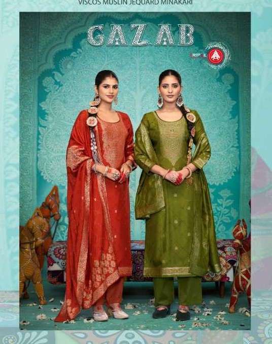 TRIPLE AAA GAZAB MUSLIN JACQUARD DESIGNER LADIES SUIT WHOLESALER 2025