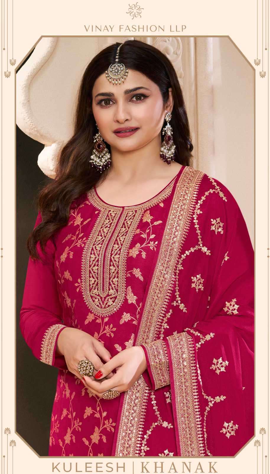 VINAY FASHION KULEESH KHANAK DESIGNER SILK WEDDING DRESS WHOLESALER 