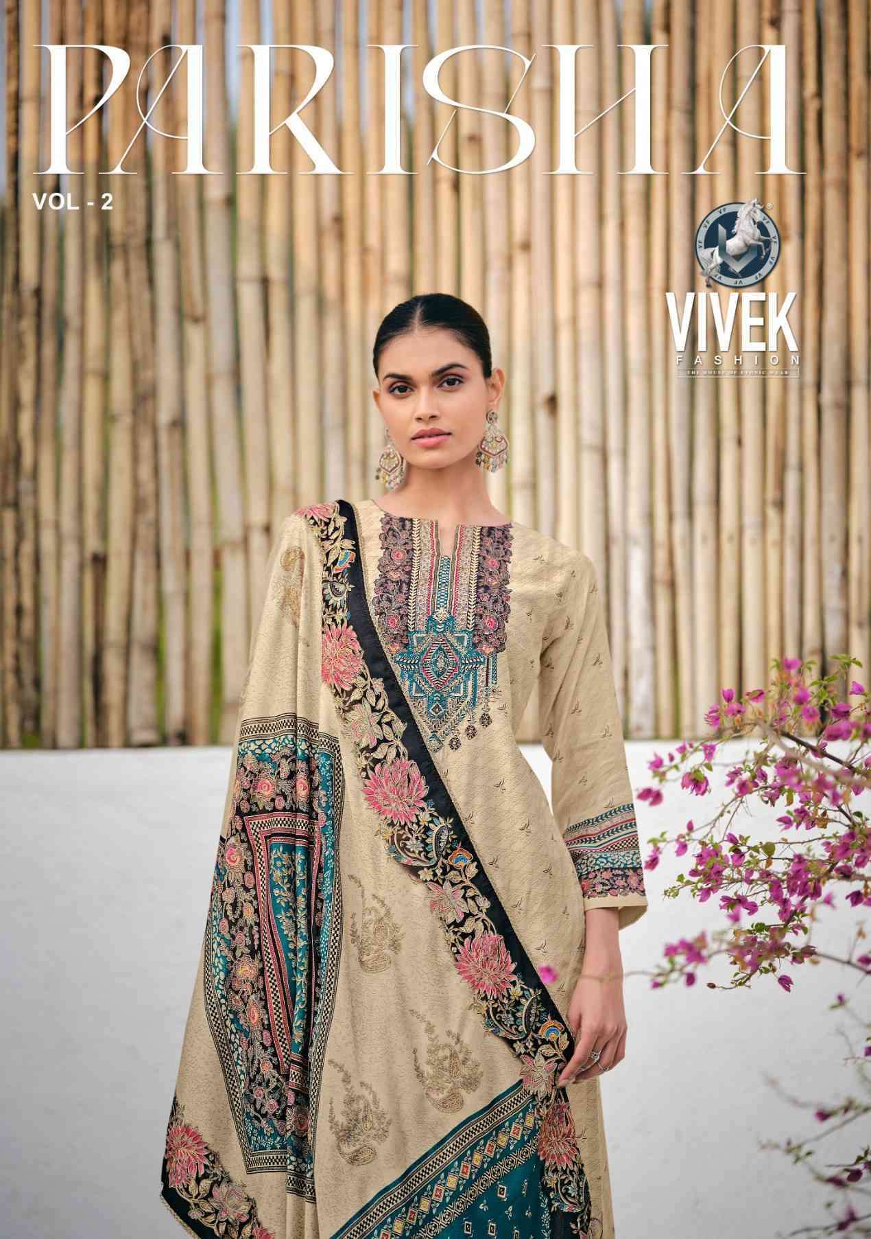 VIVEK FASHION PARISHA VOL 2 PREMIUM DESIGNER MODAL SILK SUIT COLLECTION WHOLESALE RATE DEALER 2025