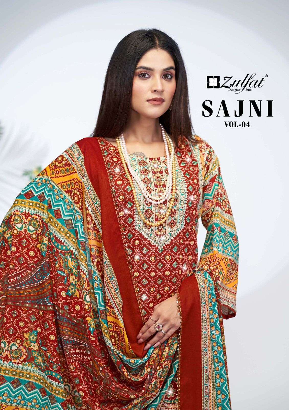 ZULFAT SAJNI VOL 4 DESIGNER PRINT FANCY SALWER SUIT COLLECTION WHOLESALER 2024