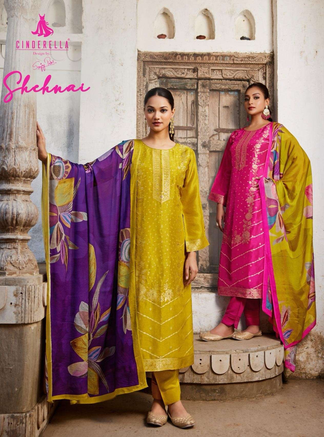 CINDERELLA SHEHNAI WEDDING WEAR DESIGNER JACQUARD SILK SUIT EXPORTER 2025