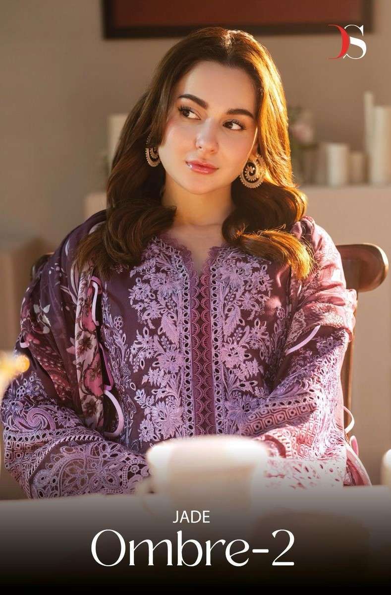 DEEPSY JADE OMBRE VOL 2 PURE COTTON SELF EMBROIDERY SUIT COLLECTION BEST RATE DEALER 2025