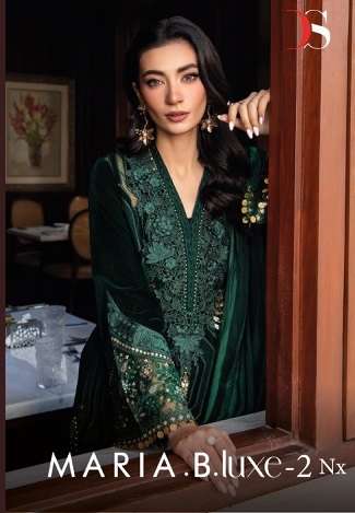 DEEPSY SUIT MARIA B LUXE 2 VISCOSE RAYON SELF EMBROIDERY DRESS COLLECTION BEST RATE 