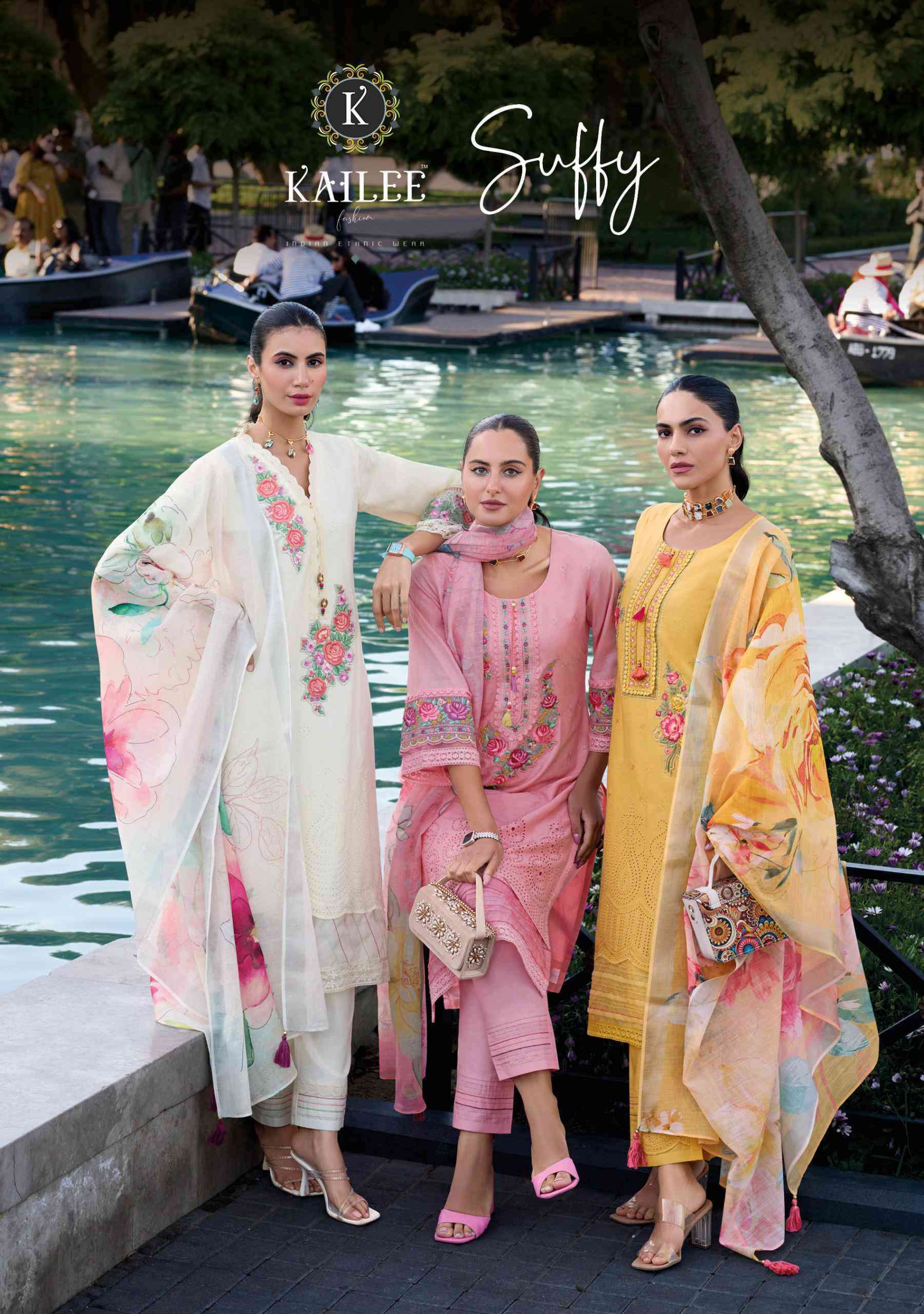 KAILEE SUFFY BY KALKI FASHION DESIGNER KURTI PANT WITH DUPATTA SET COLLECTION BEST RATE DEALER 2025