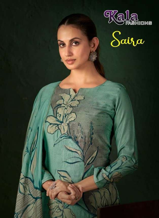 KALA FASHION SAIRA DESIGNER WORK MUSLIN LADIES SUIT EXPORTER 2025
