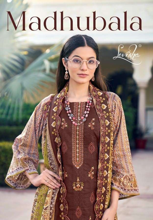 LEVISHA MADHUBALA PAKISTANI PATTERN COTTON SUIT EXPORTER 2025