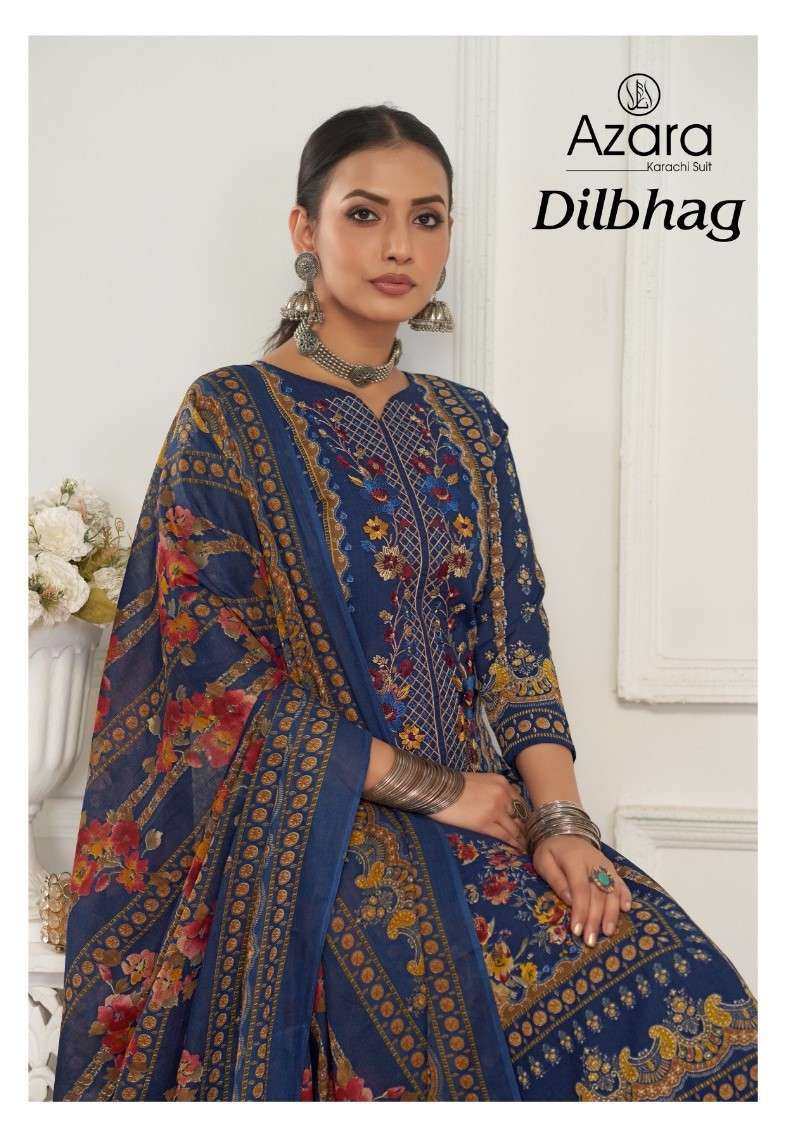 RADHIKA AZARA DILBHAG PURE LAWN COTTON WITH FANCY EMBROIDERY SUIT COLLECTION BEST RATE DEALER 2025