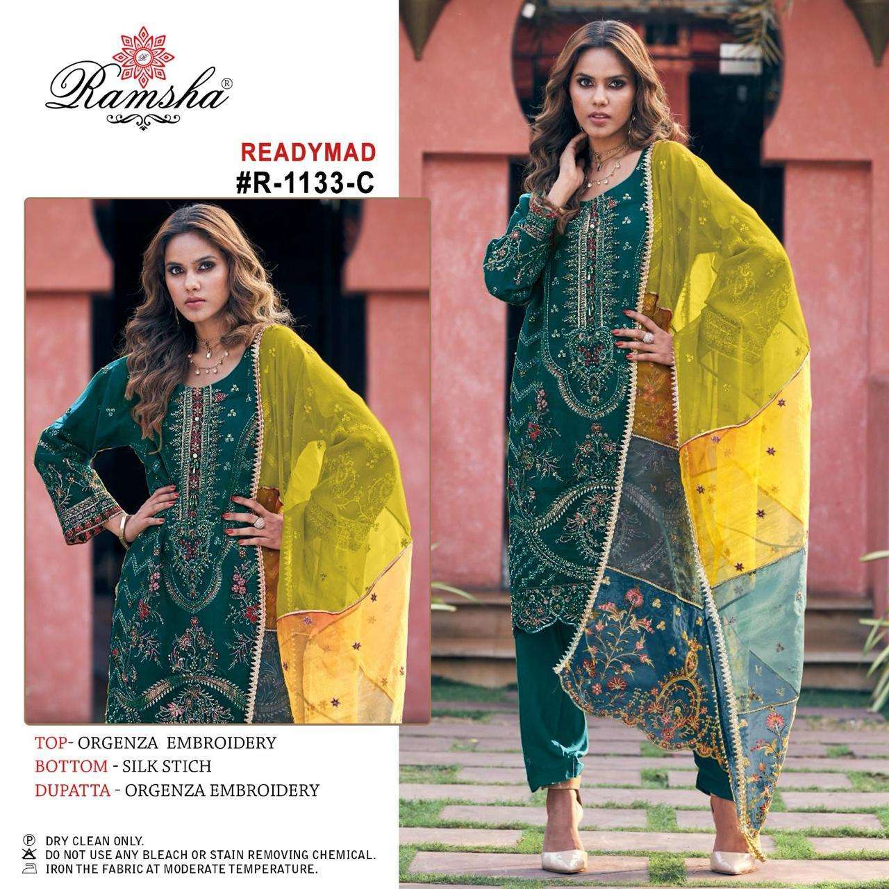 RAMSHA R 1133 NX PAKISTANI READYMADE SUIT CATALOG SUPPLIER IN SURAT 2025