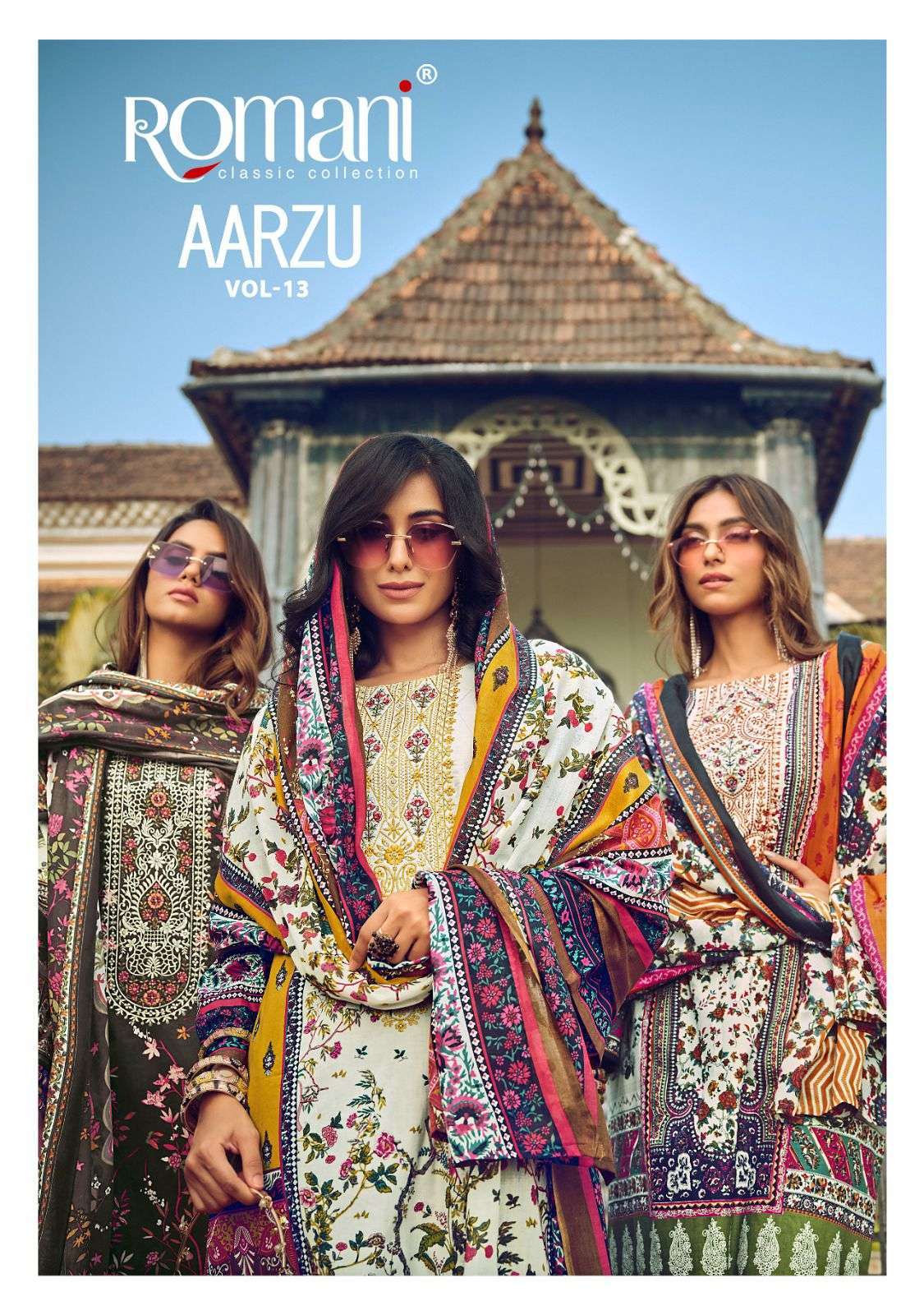 ROMANI AARZU VOL 13 DESIGNER PRINTED COTTON SUIT COLLECTION 2025