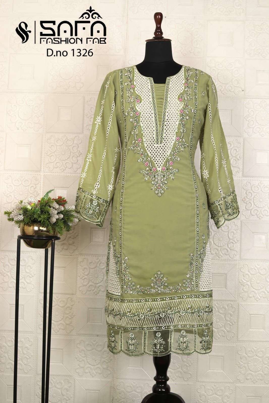 SAFA FASHION FAB 1326 PAKISTANI GEORGETTE SUIT READYMADE COLLECTION BEST RATE DEALER 2025