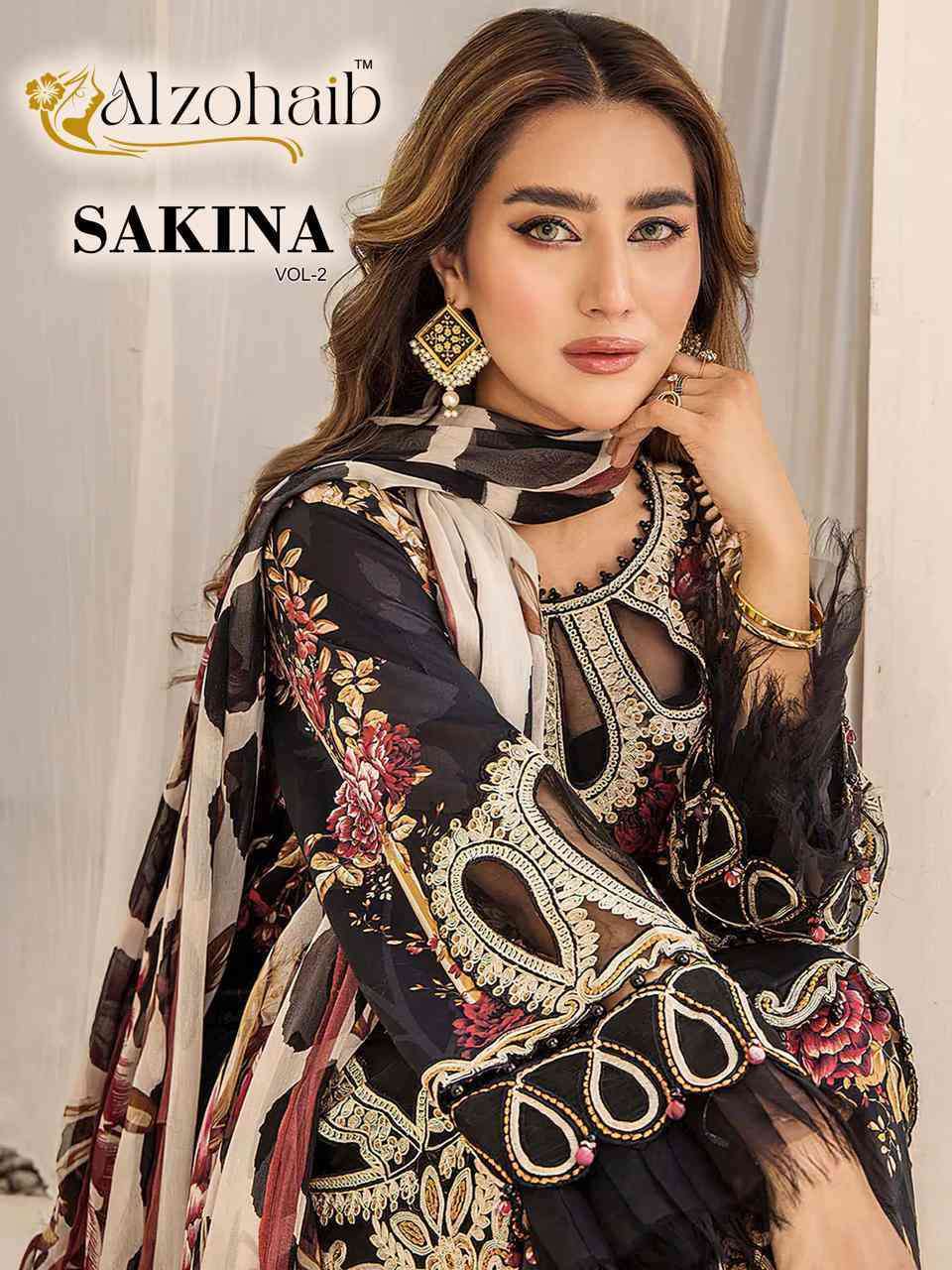 AL ZOHAIB SAKINA VOL 2 PURE COTTON FANCY SUIT PAKISTANI COLLECTION 2025
