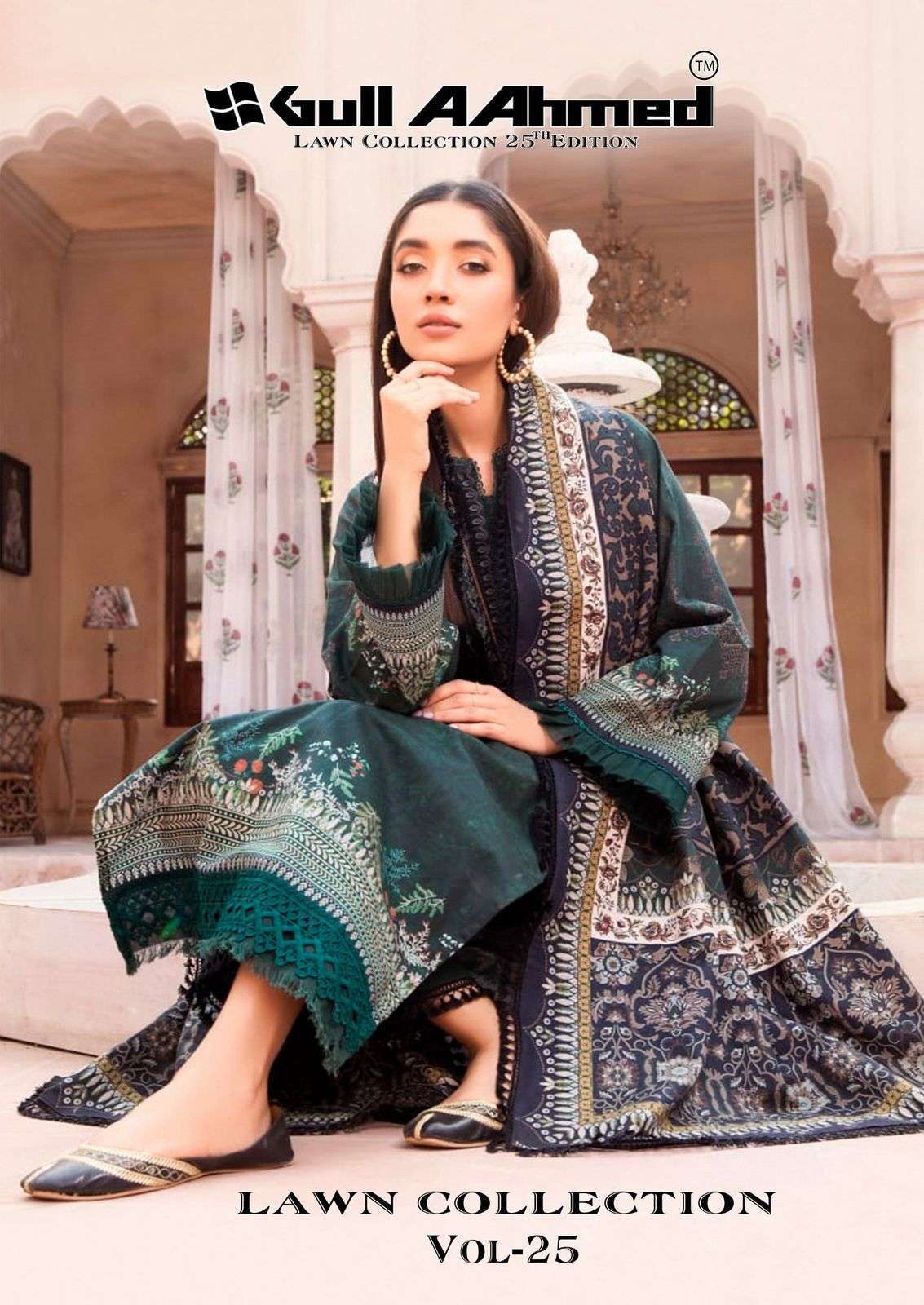 GUL AHMED LAWN COLLECTION VOL 25 KARACHI COTTON LADIES SUIT EXPORTER 2025