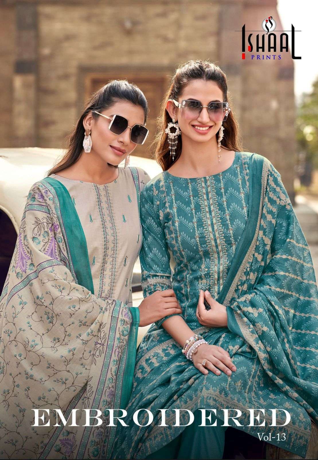 ISHAAL EMBROIDERED VOL 13 LAWN FANCY LADIES SUIT COLLECTION WHOLESALE RATE 