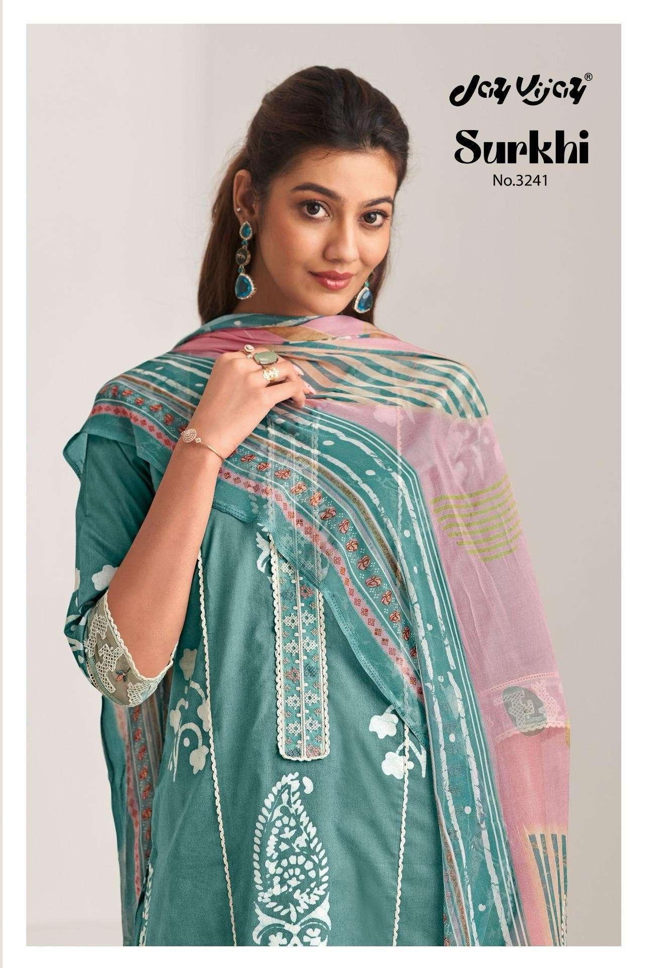 JAY VIJAY SURKHI 3241 PURE COTTON SUIT CATALOG SUPPLIER 2025