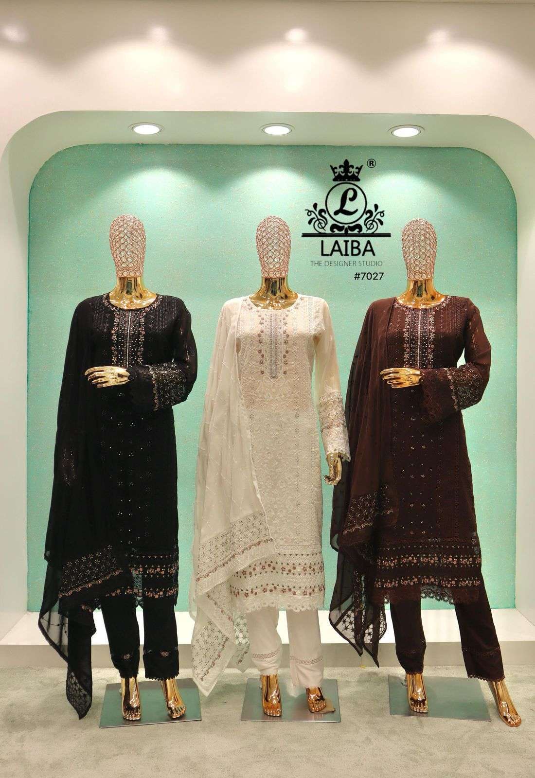 LAIBA 7027 FESTIVE WEAR PAKISTANI READYMADE SUIT COLLECTION 2025